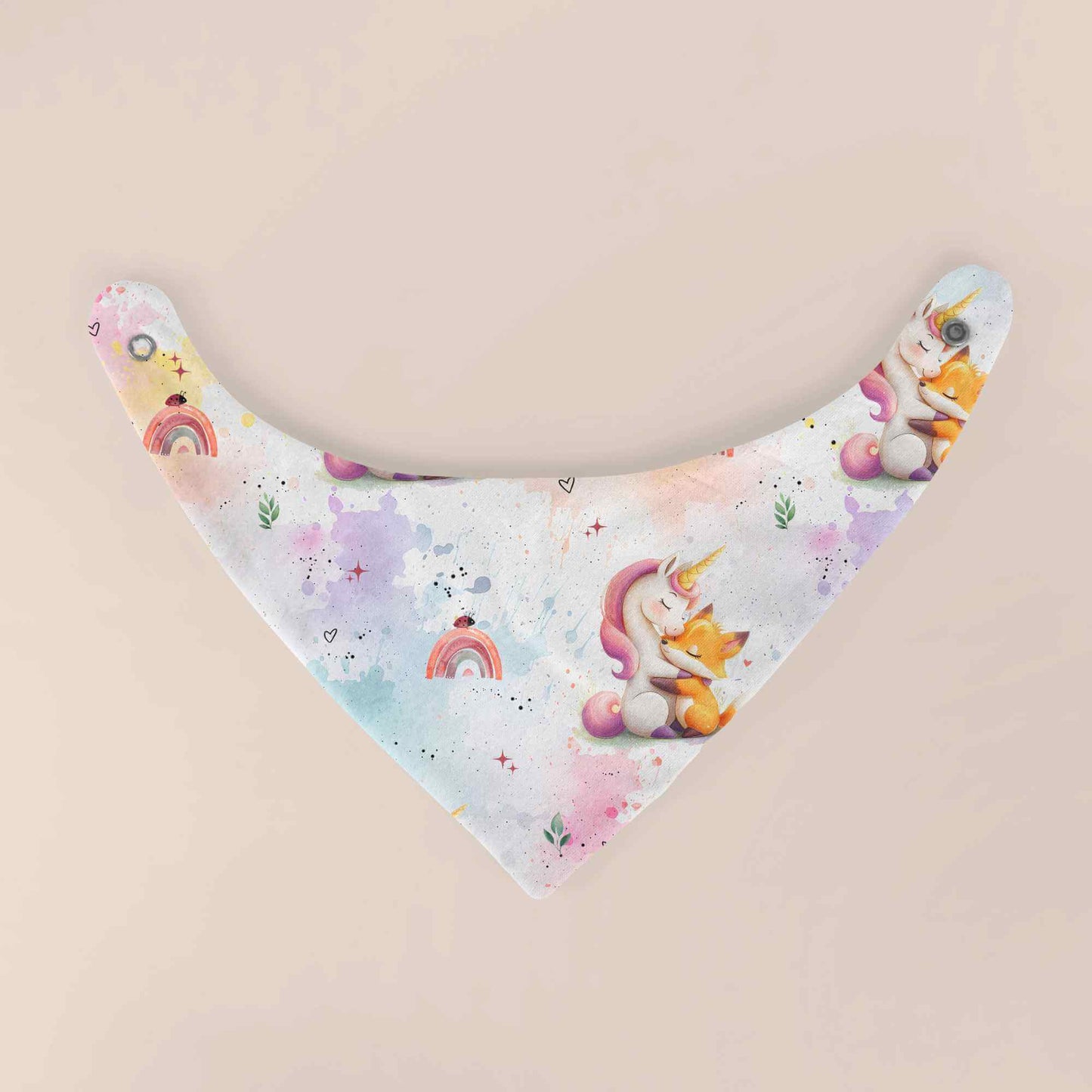 Baby Lätzchen Einhorn Fuchs handgemacht – Halstuch personalisiert Geschenk Geburt