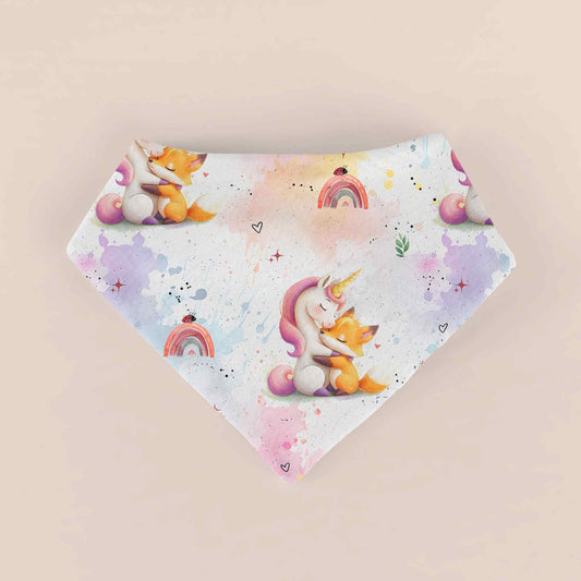Baby Halstuch Einhorn Fuchs handgemacht personalisierbar – Sabbertuch French Terry Handmade by Kati