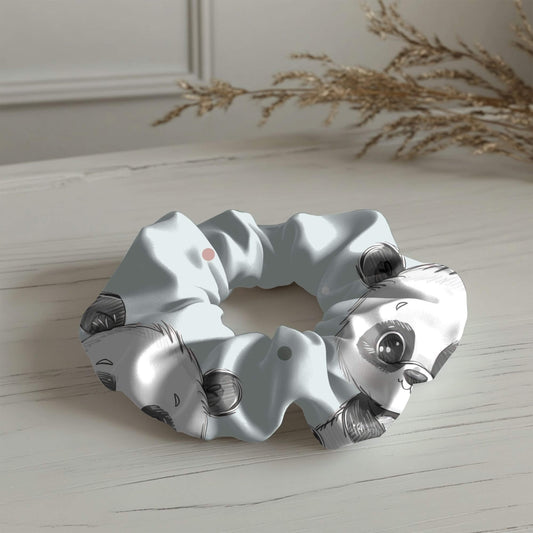 Handmade Scrunchie Haargummi Panda – handgemacht Mädchen Haarschmuck Handmade by Kati