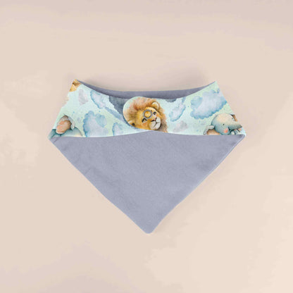 Safari Träume Halstuch Baby blau – Dreieckstuch personalisierbar mit Name