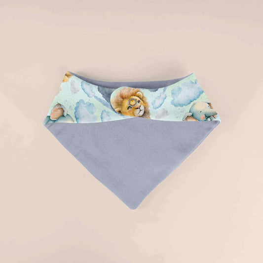 Safari Träume Halstuch Baby blau – Dreieckstuch personalisierbar mit Name