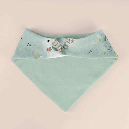 Drache Halstuch Baby mint – Dreieckstuch personalisierbar mit Name handgemacht
