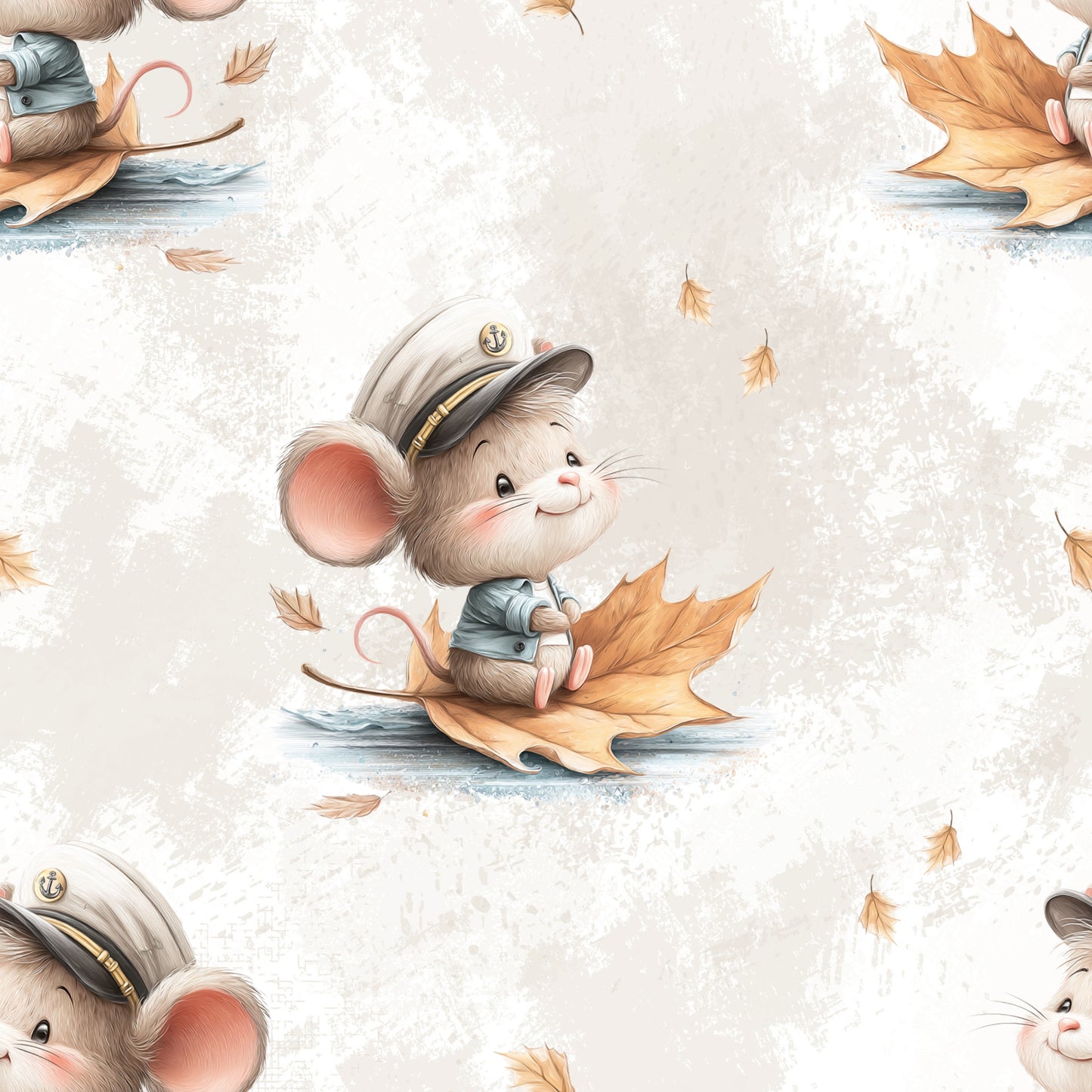 Captain Mouse | Mouse Fabric by the Meter | Children's Fabric