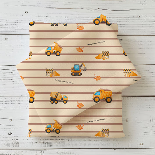 Children's Jersey Fabric by the Meter "Excavator"