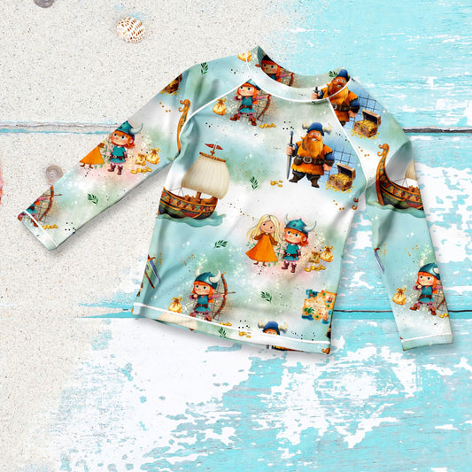 UV 50+ Bade-Set kleine Wikinger Oberteil Hose – Badekleidung Kinder Handmade by Kati