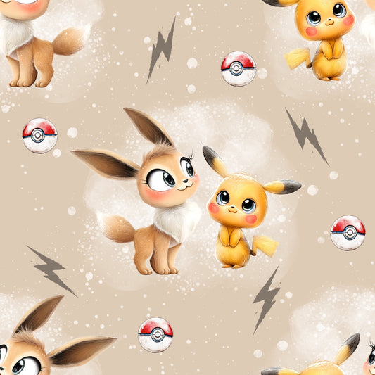 Googly-Eyed Buddy | Anime Fabric by the Meter | Children's Fabric