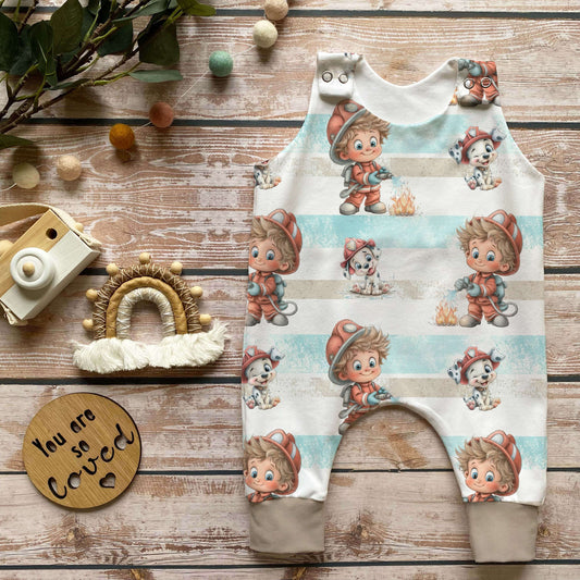 Little Firefighter Heroes | Firefighter Fabric by the Meter | Children's Fabric