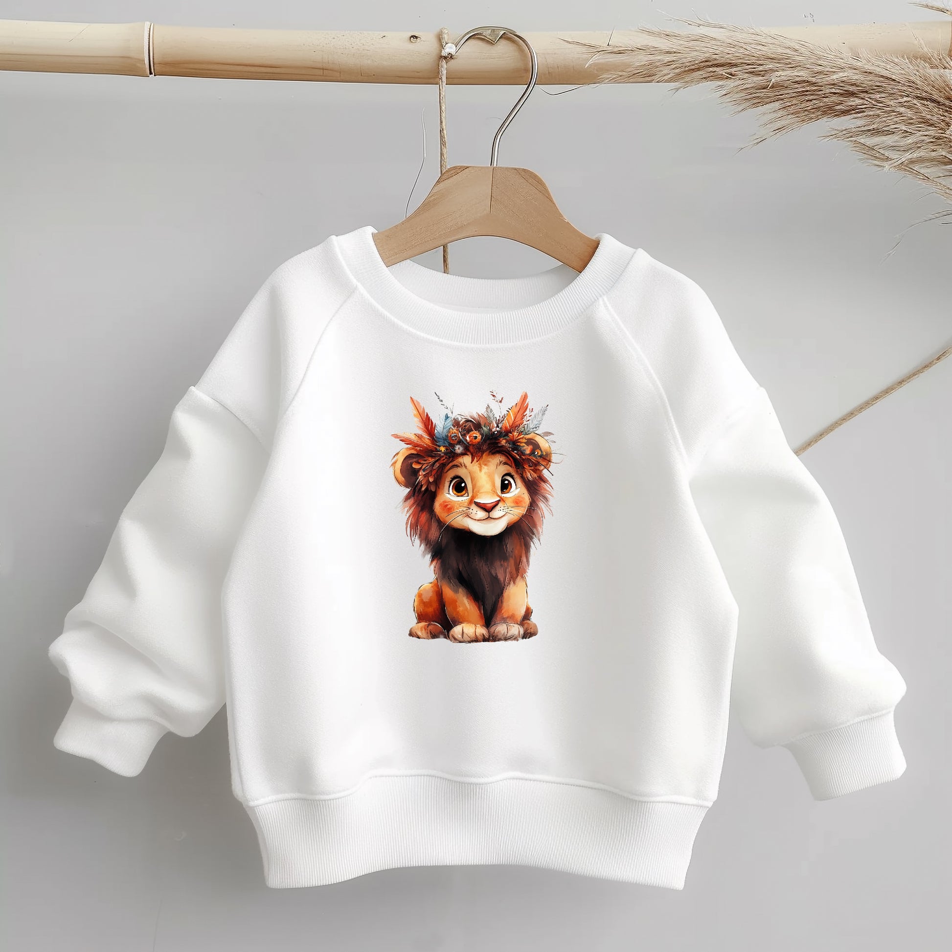 Kleiner Löwe Glitzer DTF Transfer 15cm – Bügelbild Applikation Kinderkleidung
