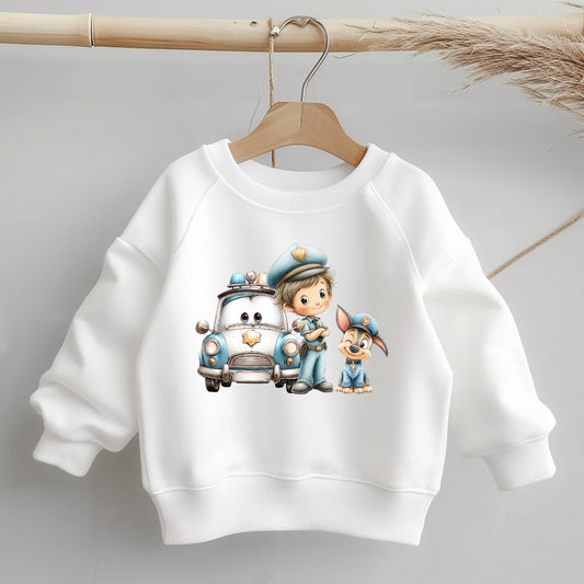 Police Children's Iron-on Transfer "Mini-Police on Duty" | DTF Transfer for Clothing & Accessories