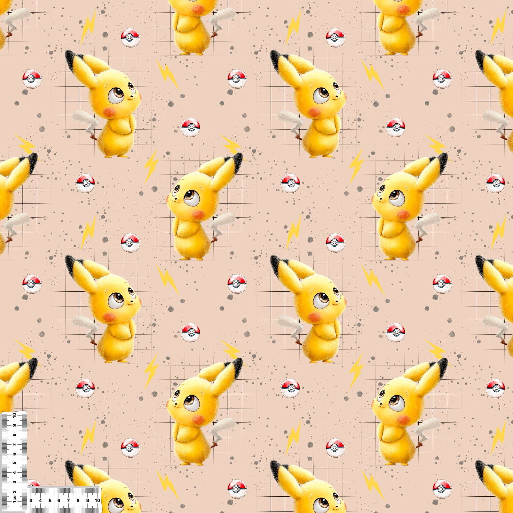 PikaPlüsch Anime Kinderstoff French Terry – Meterware Nähprojekt