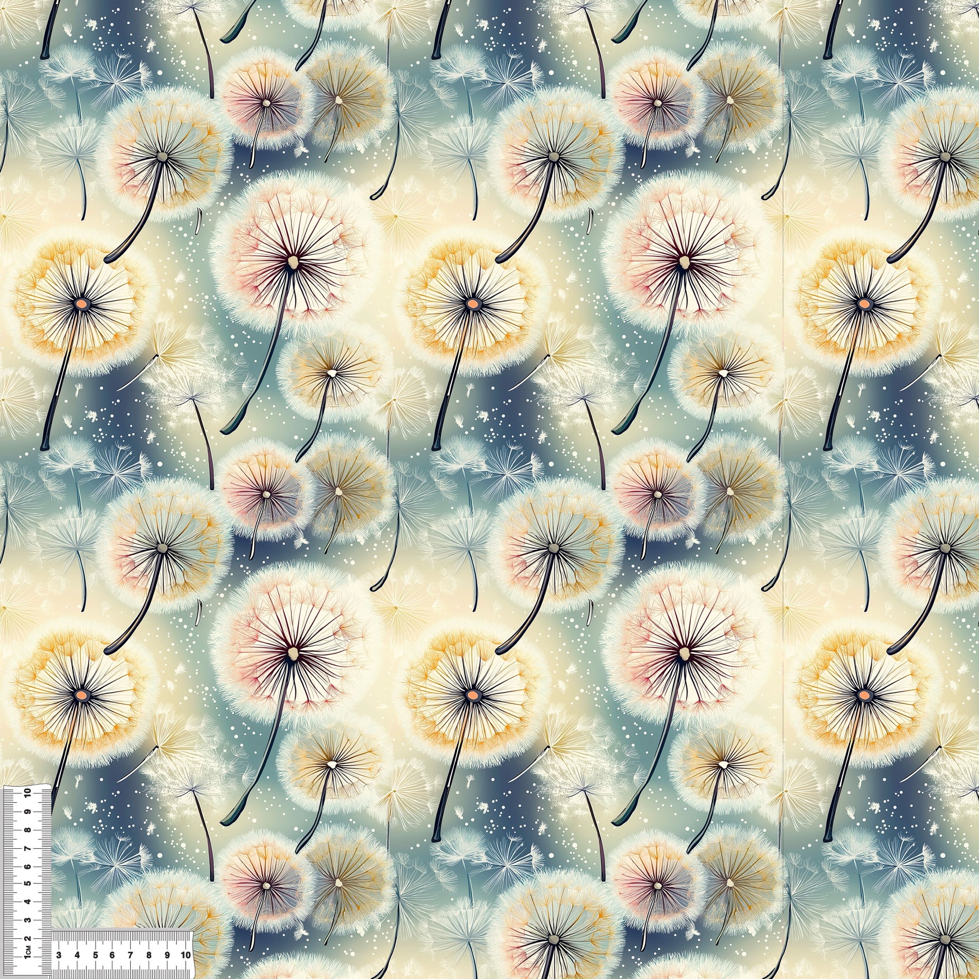Pusteblume Stoff Nähbeispiel – Kinderstoff Blumen Meterware Nähprojekt