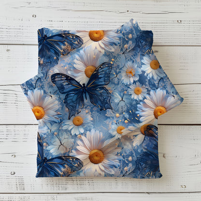 Schmetterling Blume Kinderstoff Meterware – Jersey French Terry Handmade by Kati