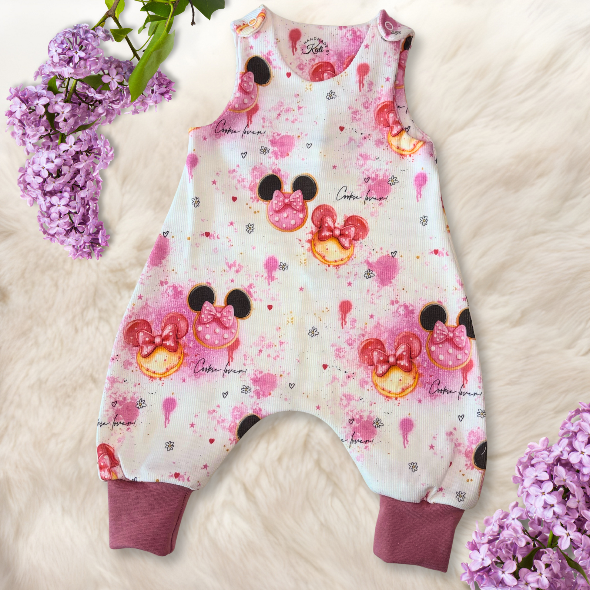 Baby Strampler Cookie Lover handgemacht French Terry – Babykleidung Handmade by Kati