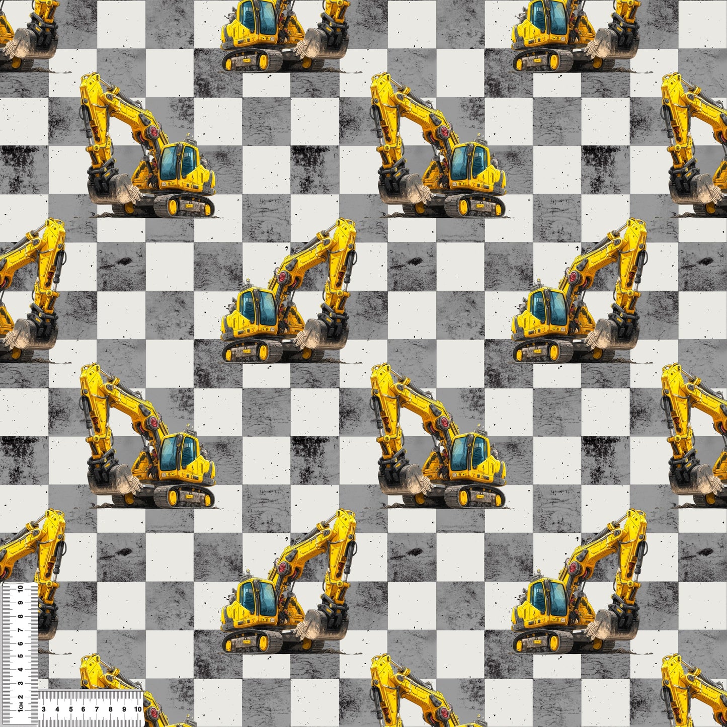 Softshell | Cotton | Muslin | Minky "Excavator" Plaid