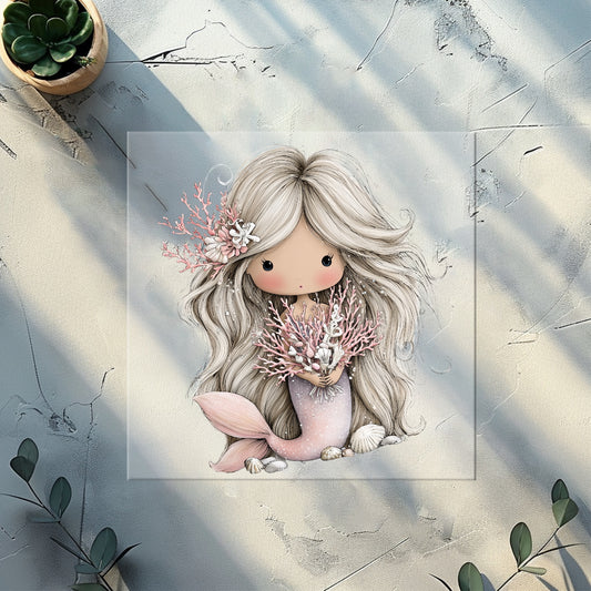 Mermaid Kids Iron-On Transfer "Magical Sea Friends" | DTF Transfer for Clothing & Accessories