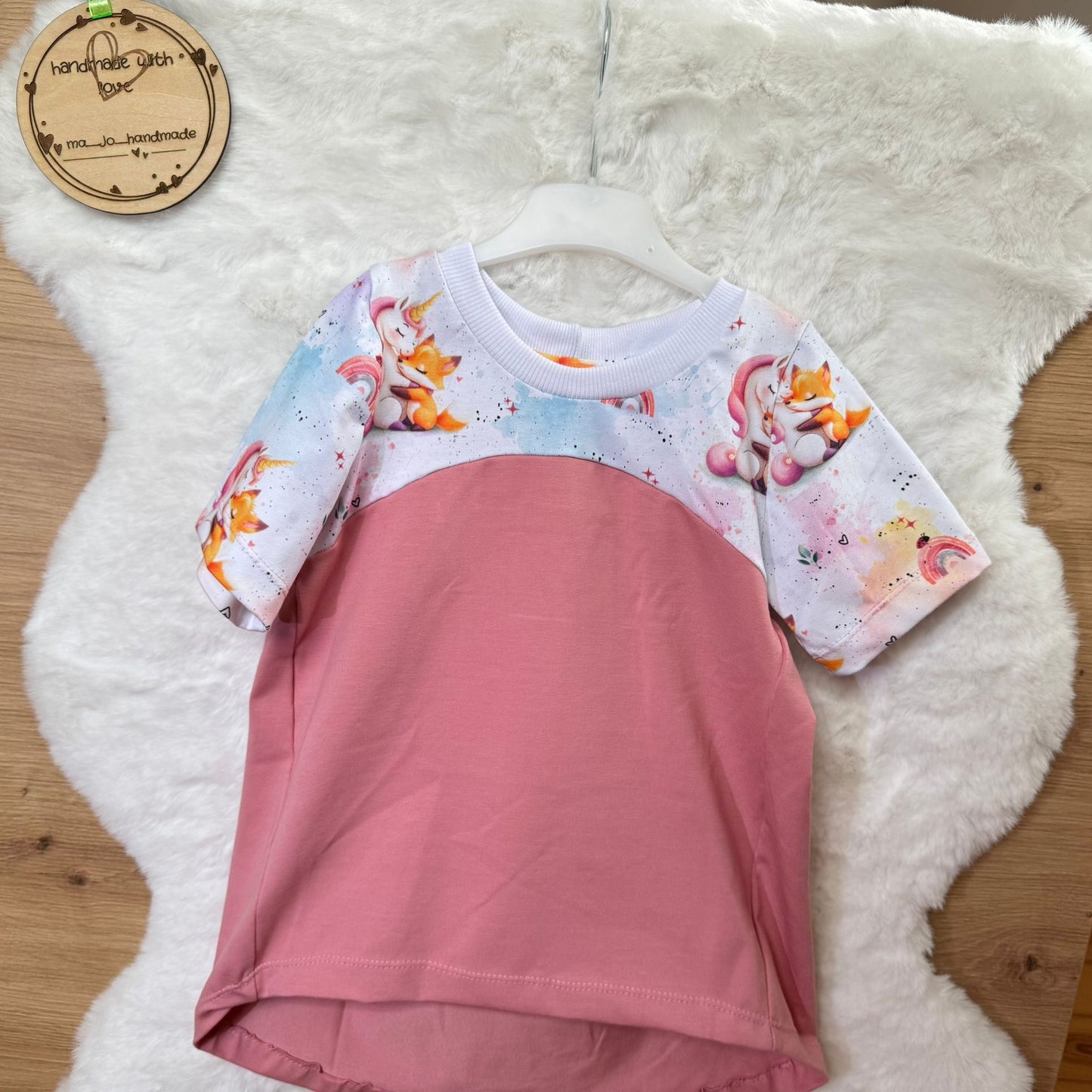 Einhorn Fuchs Kinderstoff Rib Jersey – Stoff Meterware Mädchen Nähprojekt