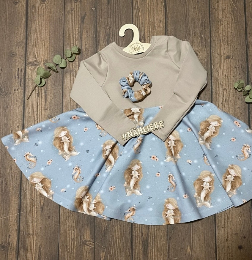 Meerjungfrau Kinderstoff Detailaufnahme – Jersey Meterware Mädchen Motiv