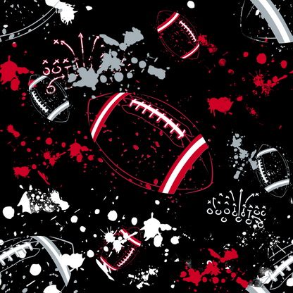 Stoff Meterware 0,5m Jersey  „Football" -  Touchdown Style