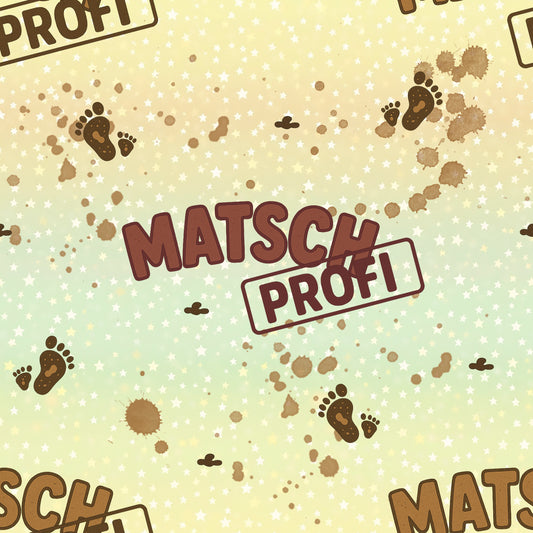 Mud Pro Yellow/Green | Softshell Fabric by the Meter | Water-Repellent Children's Fabric