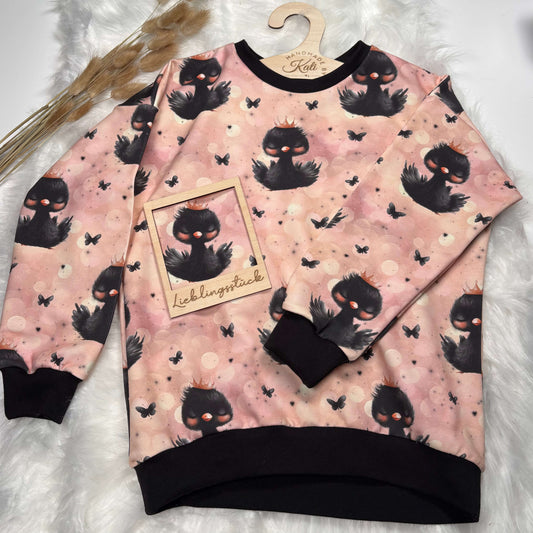 Kinder Sweatshirt „Schwan“ | Handmade Pullover aus French Terry