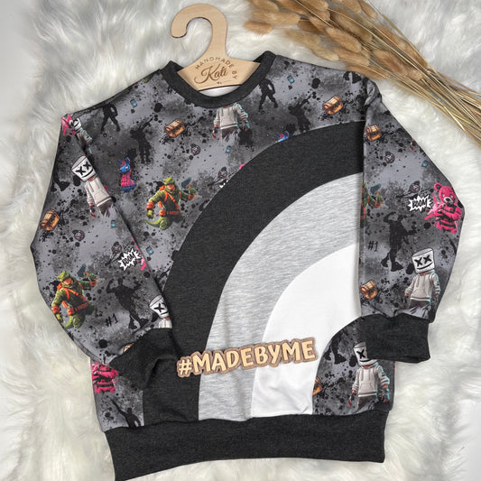 Kinder Sweatshirt „Game 4 Nite“ | Handmade Pullover aus French Terry