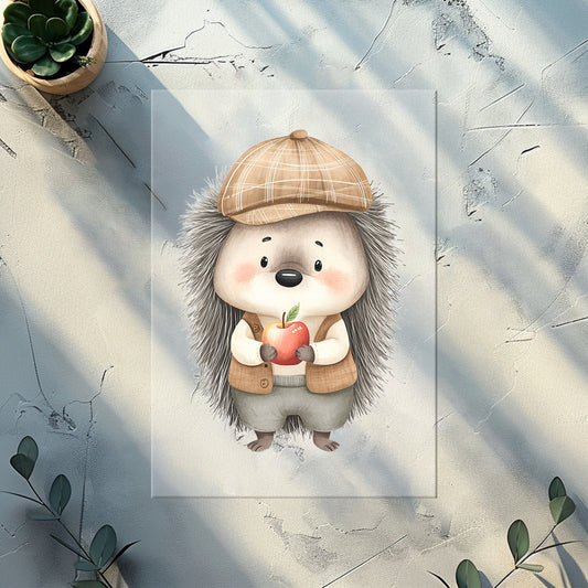 Igel Bügelbild Herbst DTF Transfer – Waldtier Kinderkleidung Handmade by Kati