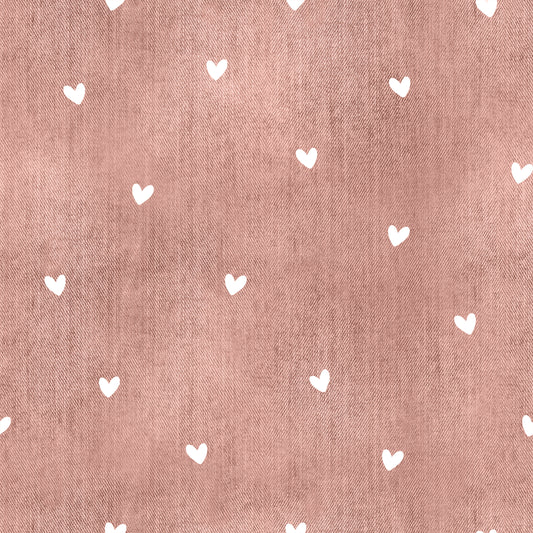 Heart Magic Demin | Heart Fabric by the Meter | Children's Fabric