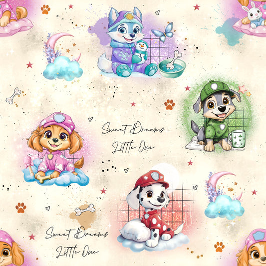 Sweet Dreams Fellnasen Kinderstoff Meterware – Fellfreunde Jersey French Terry Handmade by Kati