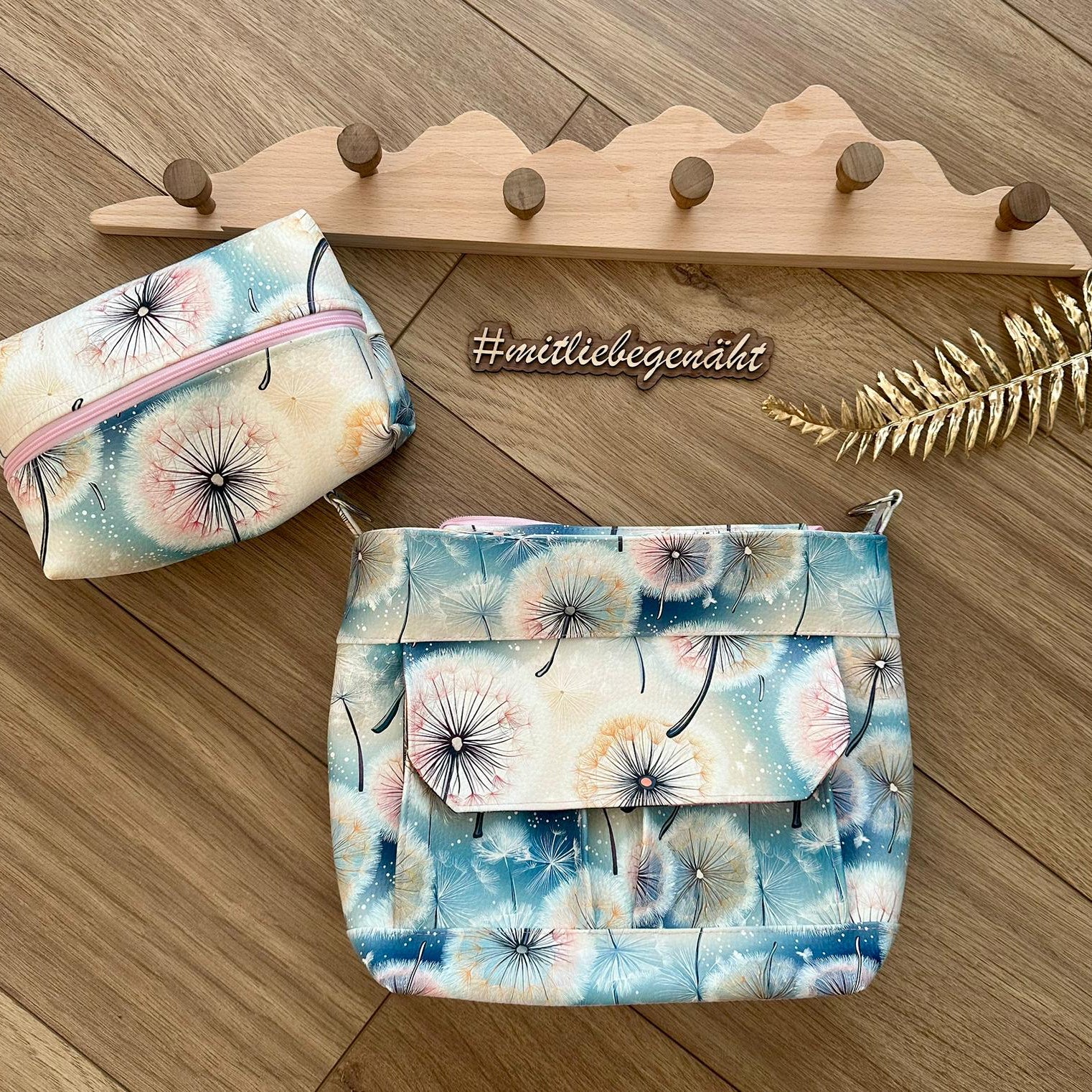 Pusteblume Kinderstoff French Terry – Blumen Motiv Meterware Nähprojekt