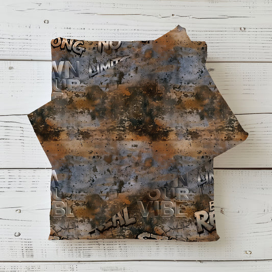 Jersey | French Terry Combined Fabric "Own Your Vibe"