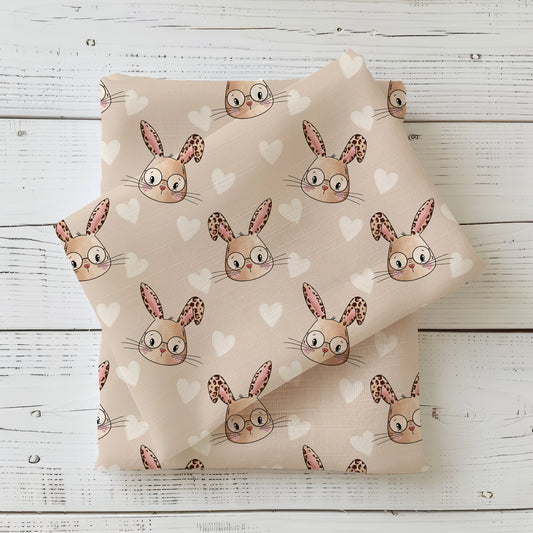 Leo Bunny Love | Bunny Fabric by the Yard | Children's Fabric