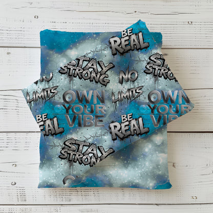 Be Real | Graffiti Stoff Meterware | French Terry Kinderstoff