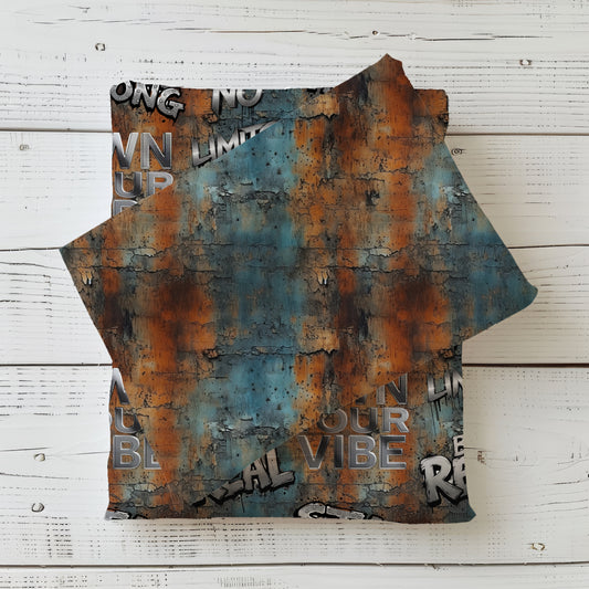 Jersey | French Terry Combined Fabric "Stay Strong"