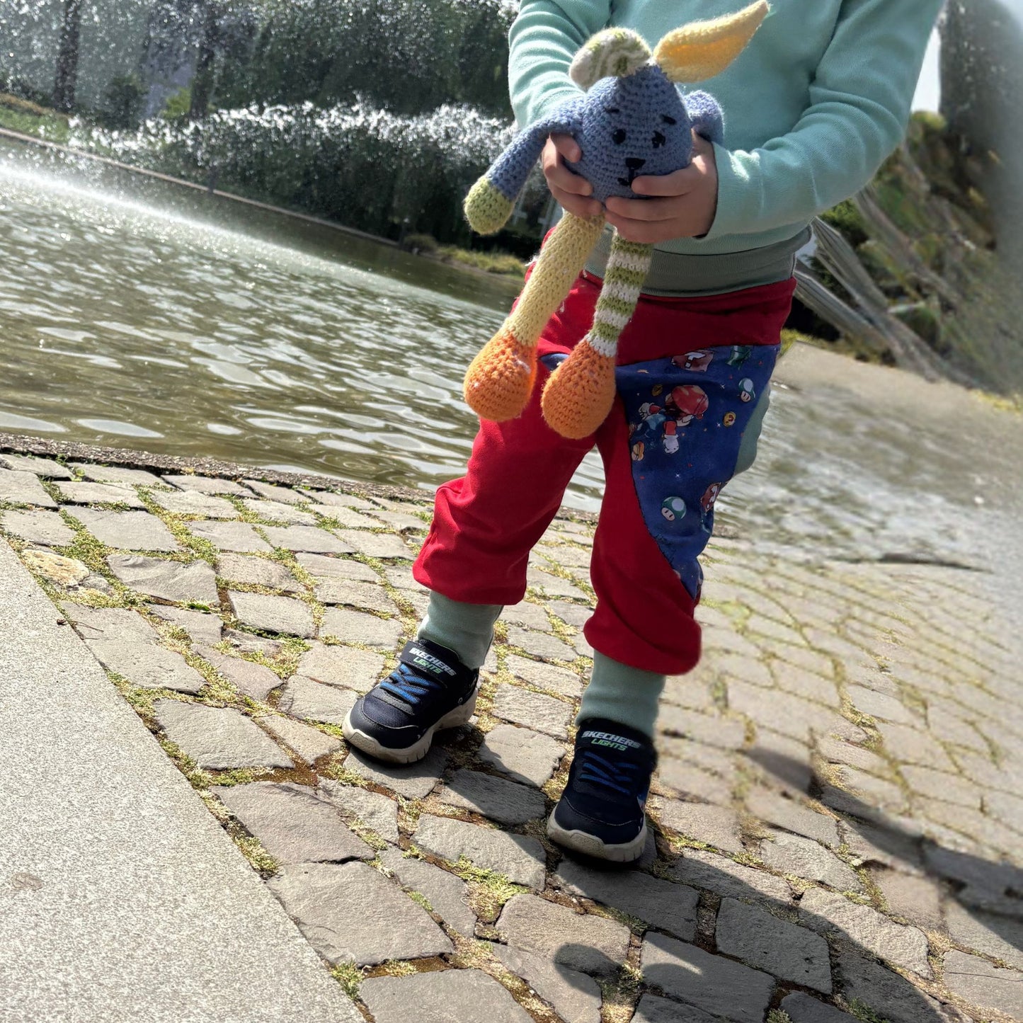 Fabric bundle 0.5m "Super Boy" - French Terry | Ribbing | Iron-on patch