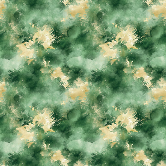 Waldgold | Aquarell Stoff Meterware