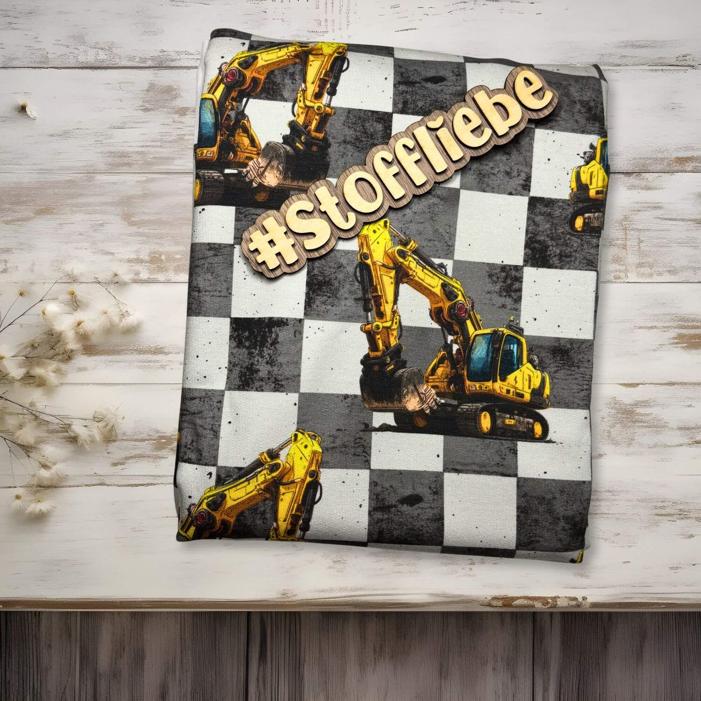 Softshell | Cotton | Muslin | Minky "Excavator" Plaid