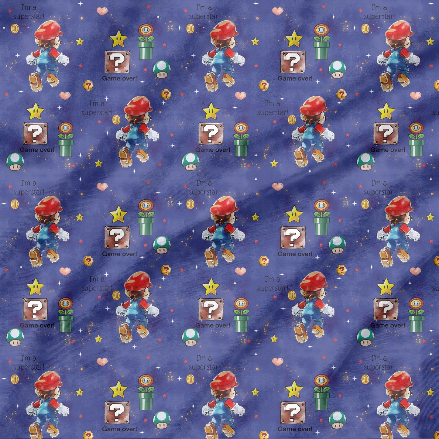 Fabric bundle 0.5m "Super Boy" - French Terry | Ribbing | Iron-on patch