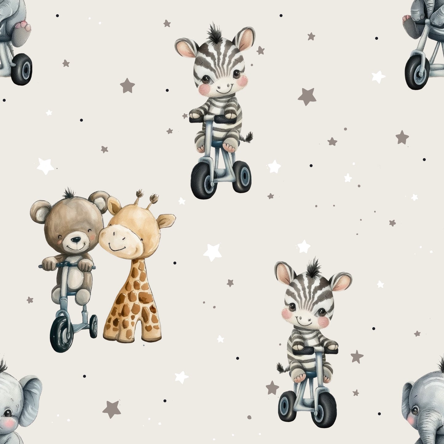 Kleine Abenteurer Safari Kinderstoff Meterware – Jersey French Terry Handmade by Kati