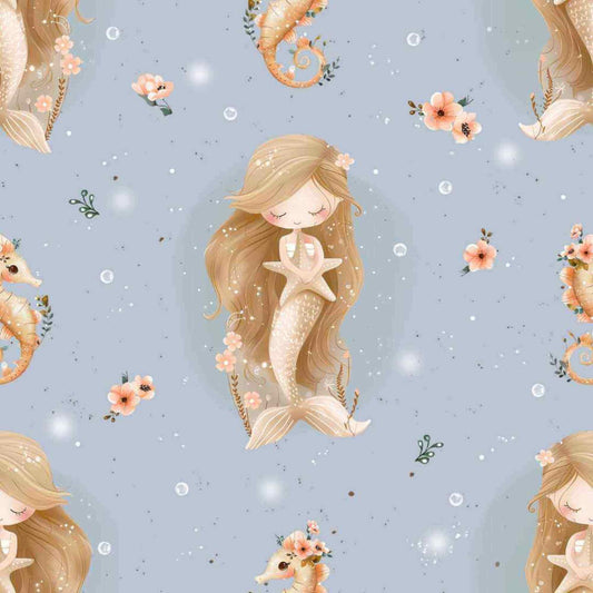 Little Mermaid | Mermaid fabric by the meter | Children's fabric