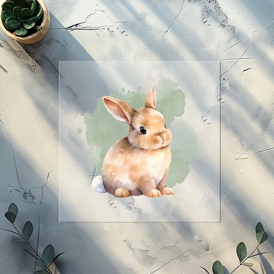 Oster Hase Bügelbild 10cm – DTF Transfer aufbügeln Kinderkleidung