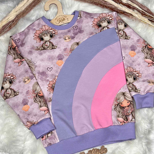 Kinder Sweatshirt „Magische Meerfreunde“ | Handmade Pullover aus French Terry