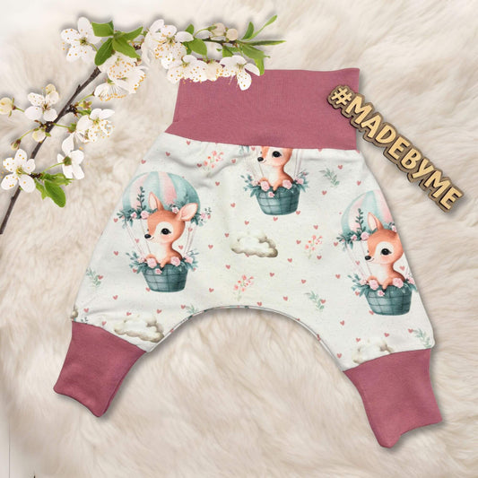 Handmade Harem Pants "Deer" - old rose