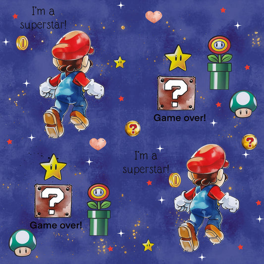 Super Boy | Superhero Swimwear Fabric UV50+ By the Meter | Kids' Fabric for Swimwear