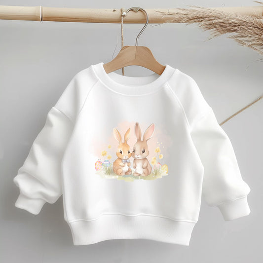 Osterhasen Bügelbild DTF Transfer – Hasen Oster Kinderkleidung Handmade by Kati