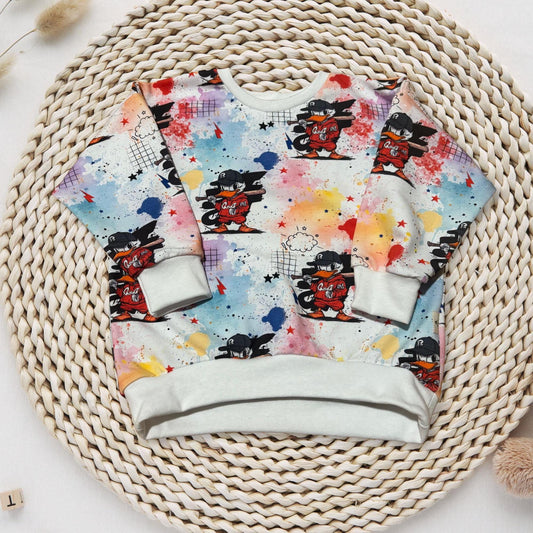 Kinder Sweatshirt Street Style handgemacht French Terry – Kinderkleidung Handmade by Kati
