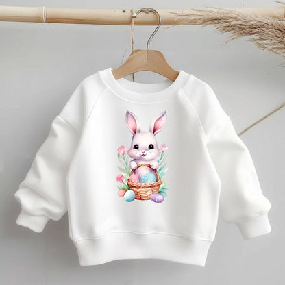 Hasen und Ostereier Bügelbild – Osterhase Osterkorb DTF Transfer Handmade by Kati
