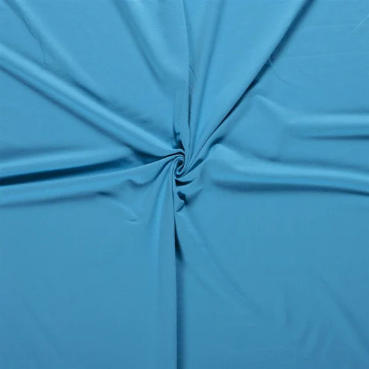 Uni Stoff Meterware - French Terry in azurblau