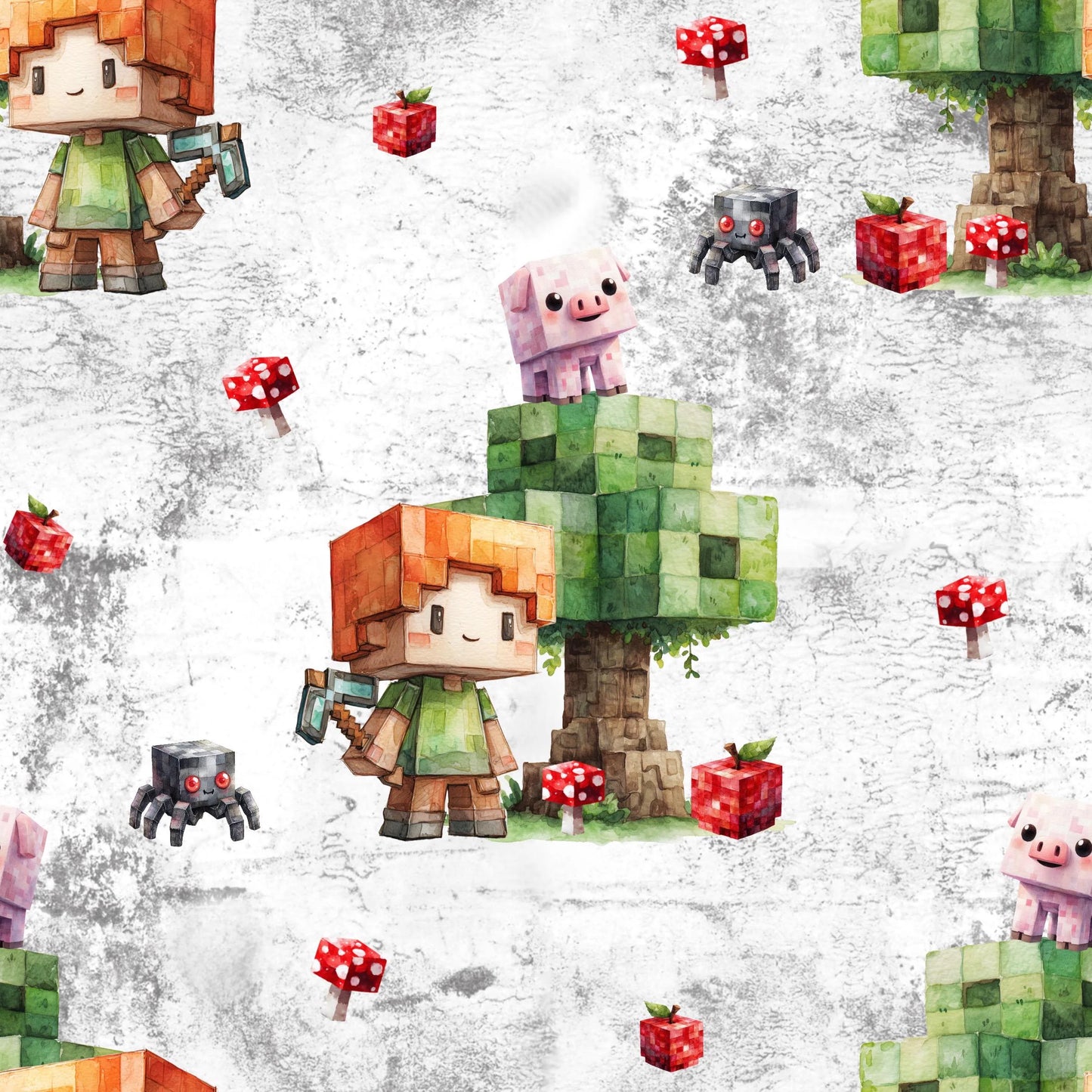 Crafty World | Gamer Stoff Meterware  | Kinderstoff